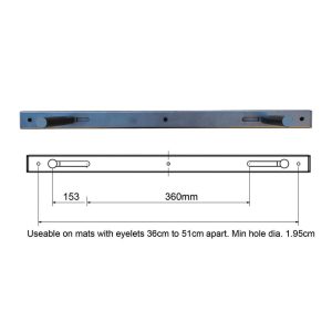Mat Rack for Core Fitness & Club Aerobic Eyelet Mat