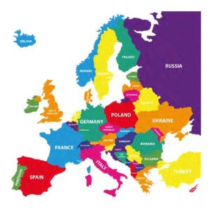 Map of Europe 10Metres x 10Metres