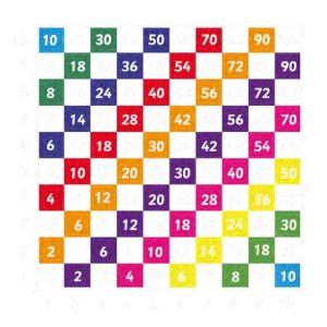 Multiplication Grid 1-10 Every Other 3.1 Metre Square