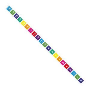 Number Ladder 0-20 Solid 8 Metre x 0.4 Metres