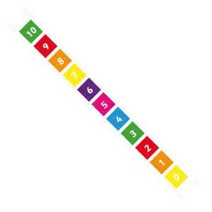 Number Ladder 0-10 Solid 4 Metre x 0.4 Metre