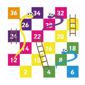 Snakes & Ladders 1-36 Every Other 1.8Metre x 1.8 Metre