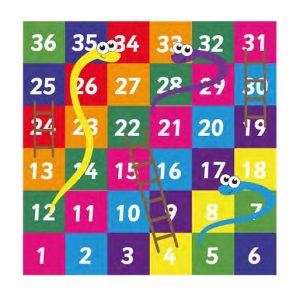 Snakes & Ladders 1-36 Solid 1.8 Metre x 1.8 Metre