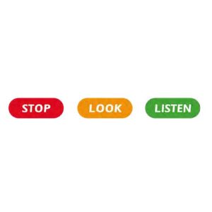 Stop Look Listen 2m x 0.25m